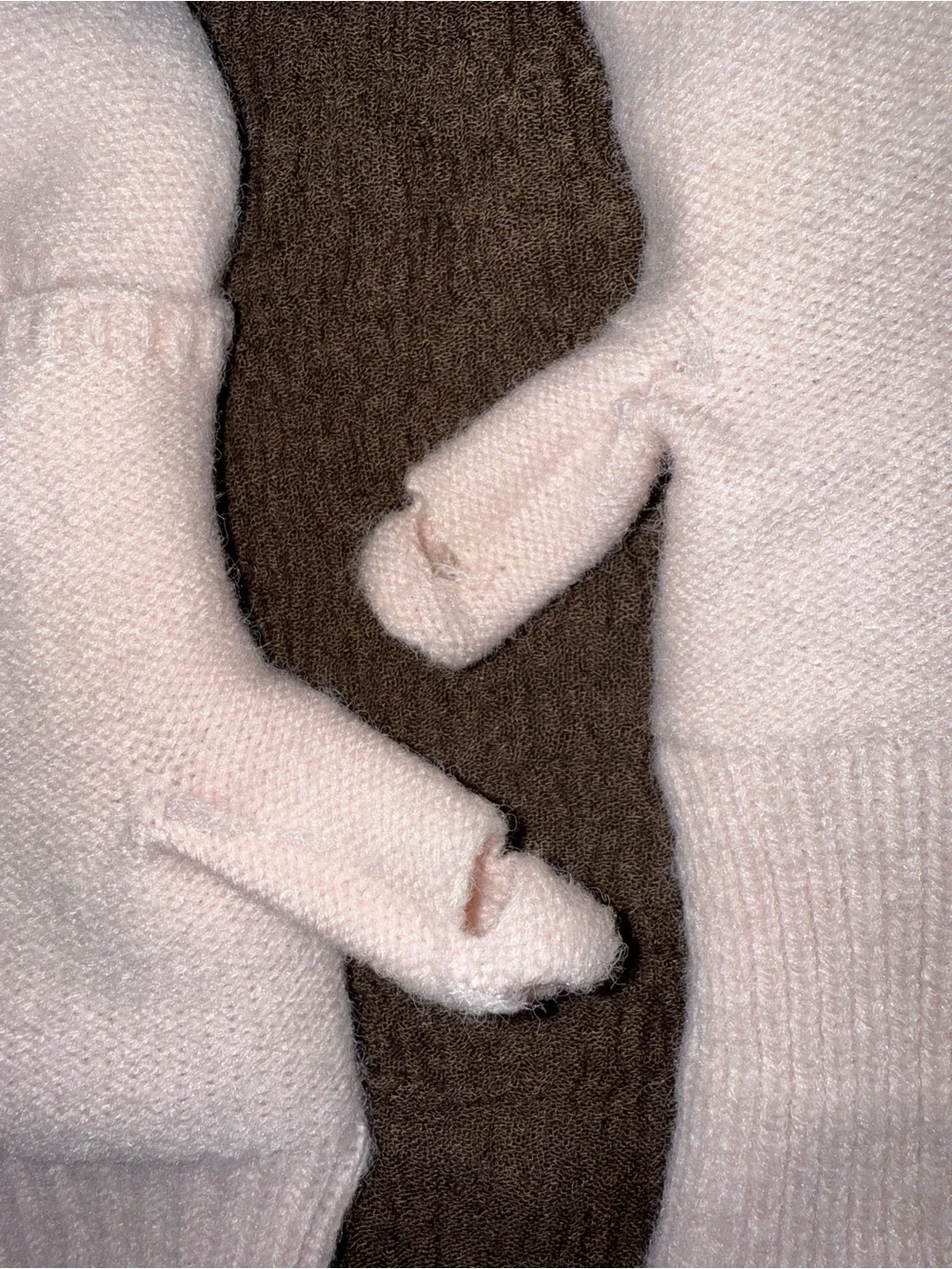 NWT Urban Outfitters Reversible Faux Fur Fluffy Mittens Fold Over Fingerles